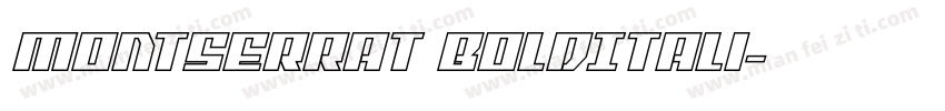 Montserrat BoldItali字体转换